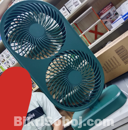 Plug & play double head desk fan 120